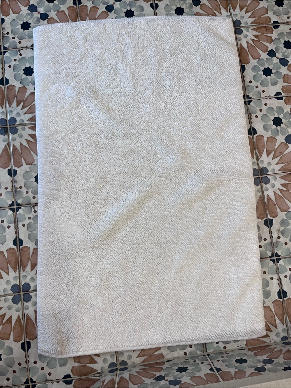 Restoration Hardware TURKISH COTTON LOOP BATH RUG White